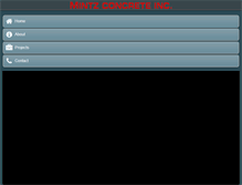 Tablet Screenshot of mintzconcrete.com